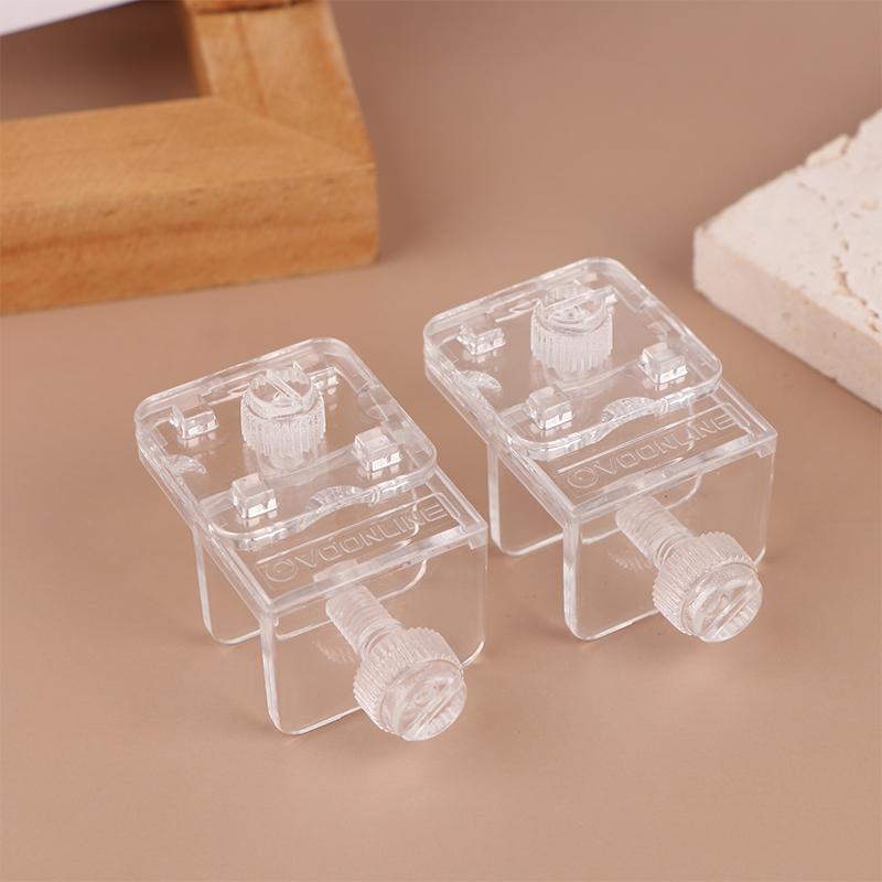 2 Stück Aquarium Schottverschraubung Anti-Sprungnetz Klemme Acryl Transparent Fixierklemme Aquarium Abdeckungsklemmen Aquarienzubehör