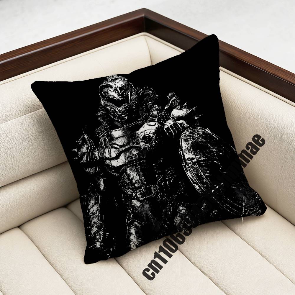 For Game D-Doom Slayer Throw Pillow Case Sham 45X45Cm 40X40Cm Square Car Pillowcase Pad Cushion Cover