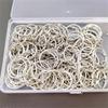 80pcs Keychains with Chain and 80pcs Jump Rings DIY Jewelry Making Accessories