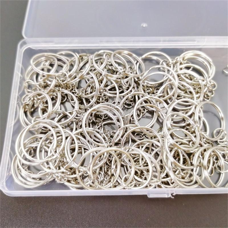 80pcs Keychains with Chain and 80pcs Jump Rings DIY Jewelry Making Accessories