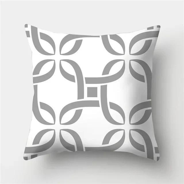 Home Decor Stylish Gray Pattern Digital Print Pillow Covers Pattern Cushion Cover Suitable for Sofa Bedroom Car Pillow Cover