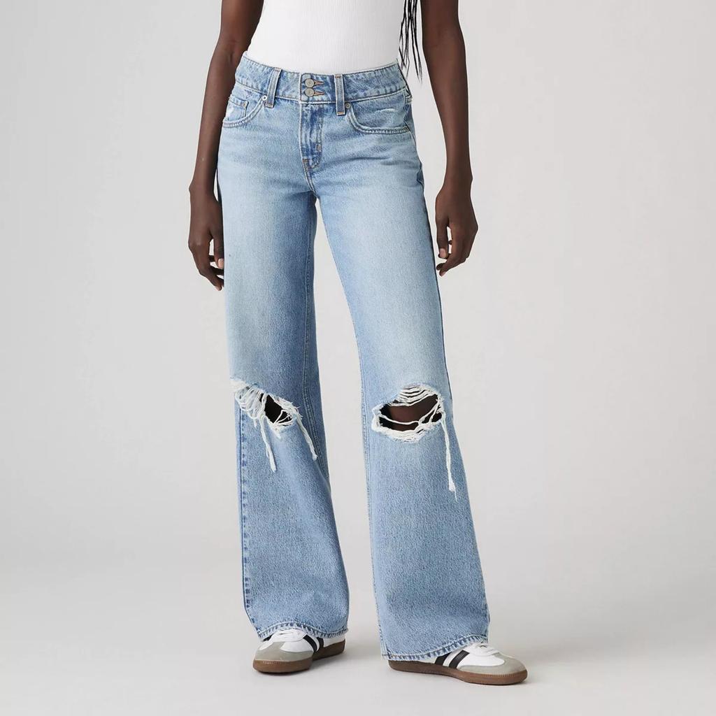 Women's Trousers Large Size Stretch Jeans Loose Semi-Elastic Pants