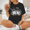 Mom Mom Mom Cartoon Bird Print T Shirt Womens Short Sleevev Mother Day Gifts Tshirts Best Mama Ever Tees Casual Tops