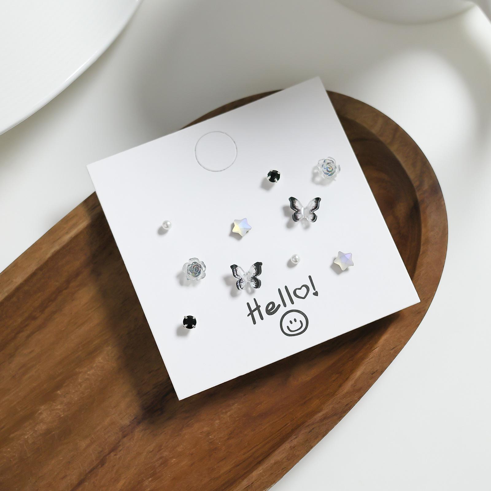 

Серьги-цветы из серебряной иглы S925 из смолы: Универсальный, милый, модный, простой и стильный для студентов