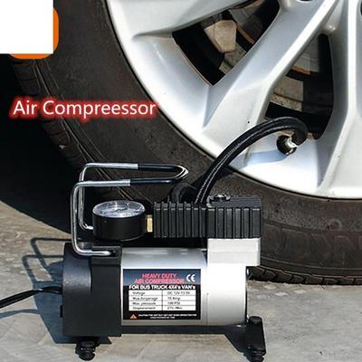 DC 12V Metal Tyre Inflator Air Compressor High Pressure Tire Inflator Air Pump Universal for Car Motorcycle Bike Ball