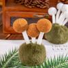 Enoki-Pilz-Plüschtier als Schreibtischdekoration