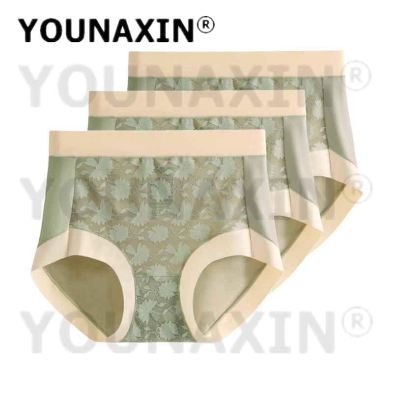 3 Pieces Plus Size Underwear for Women with High Waist Briefs Comfortable Underpants