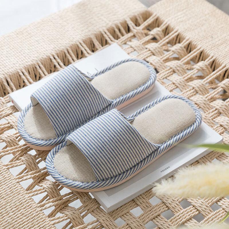 Чаншэн Мягкие домашние тапочки из хлопка и льна