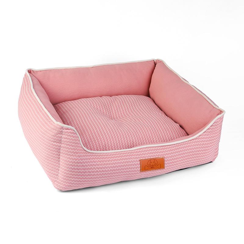 Hundehütte im europäischen Stil, abnehmbar und waschbar, quadratisch, weich und dick, Tiefschlaf-Tierhütte, universelles Katzen- und Hundebett für alle Jahreszeiten