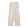Spring 2025 Women's European & American Style Striped Short Sleeve Shirt with Casual Long Pants