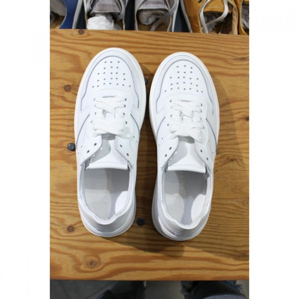      Mario White Nappa Leather Cowhide Sneakers F iFo51wh