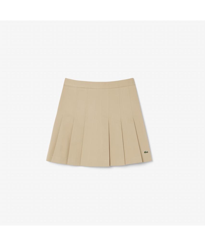 Lacoste Women'S Cotton Gabardine Pleated Mini Skirt Jf8001-55N 02S