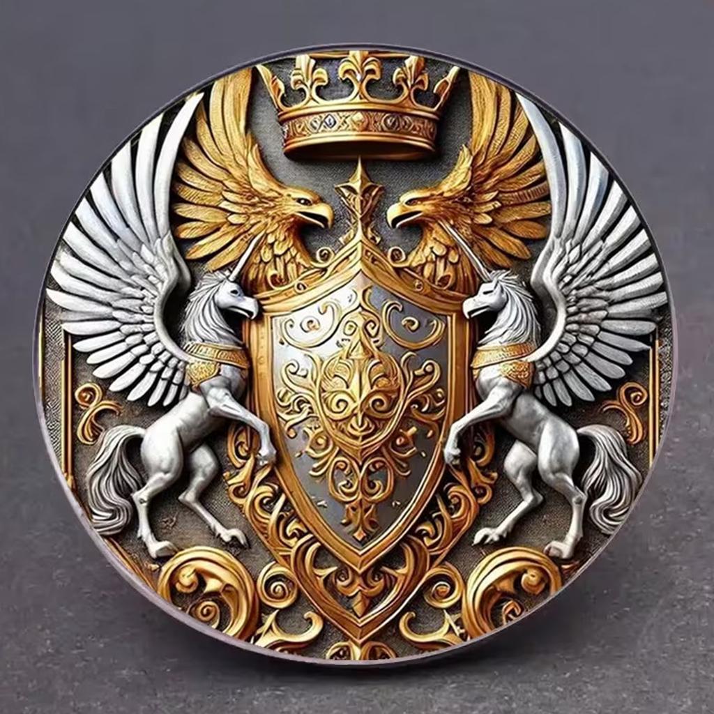Ideal Gift Choice Double Headed Hawks Gothic Pin for Personal Style Enhancement Stainless Steel Construction Badge Pin