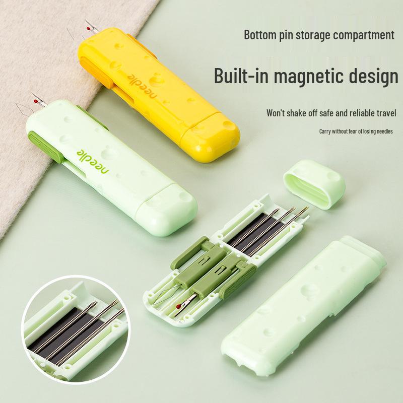 Portable 2-in-1 Needle Threader & Seam Ripper for Hand Sewing