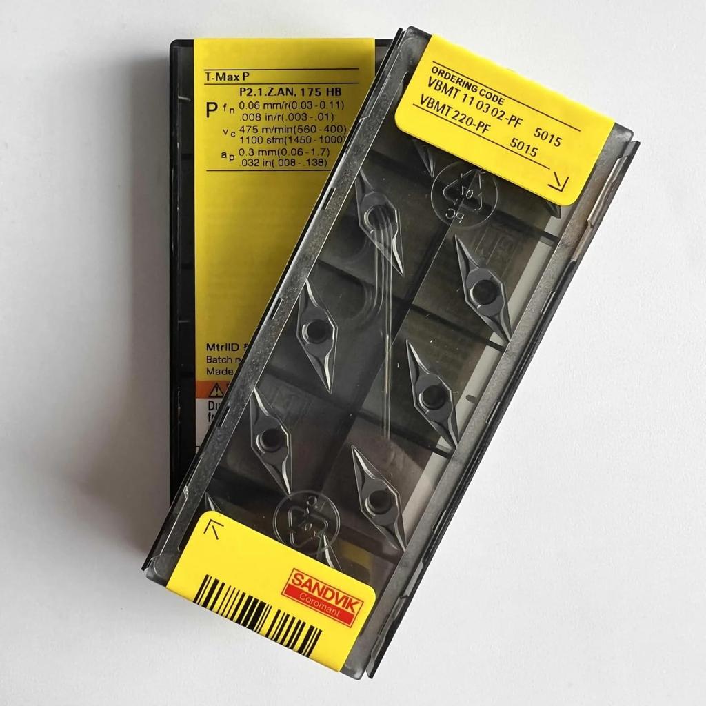 Sandvik / VBMT110302-PF 5015  / CNC lathe carbide blade tool 10 PCS