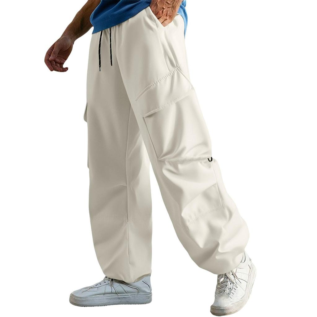 Men's Outdoor Loose Leisure Waterproof Windbreaker Pants Multiple Pockets Workwear Mountain Climbing Pants