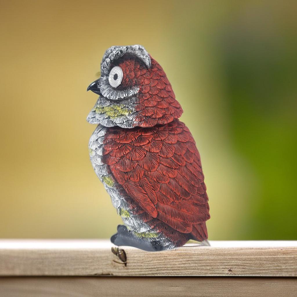 Modern Art Resin Owl Solar Light Decorative Figurine For Garden And Home Decor