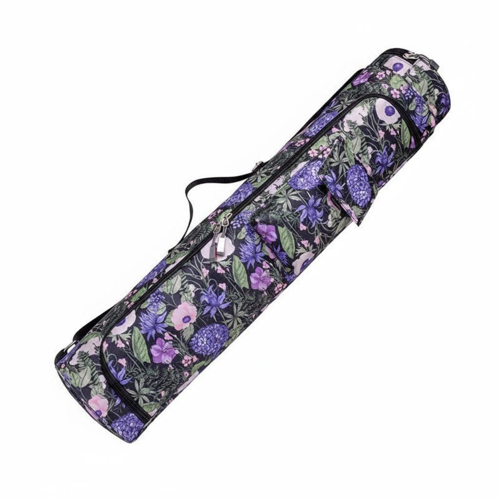 Waterproof Exercise Bag Floral Pattern Cylindrical Zippered