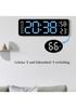 9 inch digital wall clock temperature humidity clock table clock electronic LED alarm clock Orange