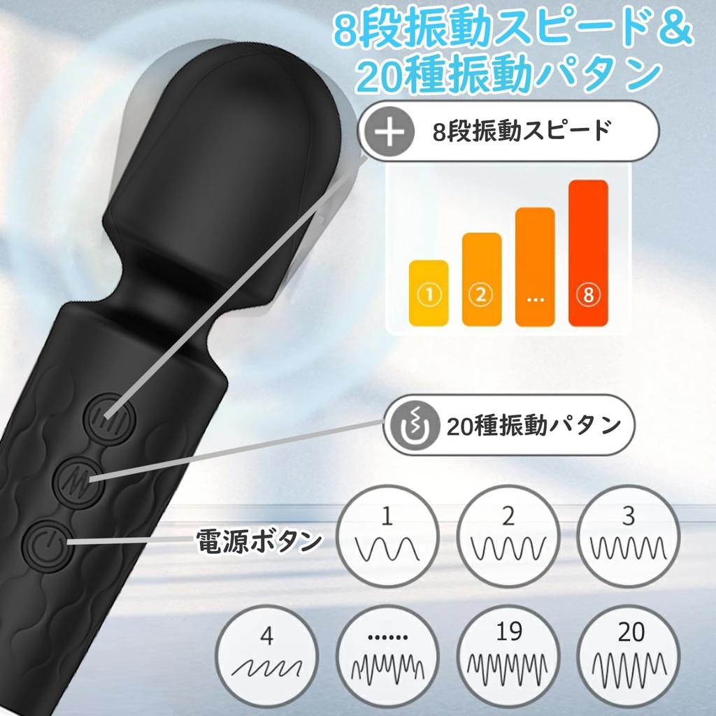 Kinds of Bending Flexible Electric Massager Mini Made of Mini Electric USB Popular Handy Electric Japanese Manual Black [20 Vibrations, 360° Head,