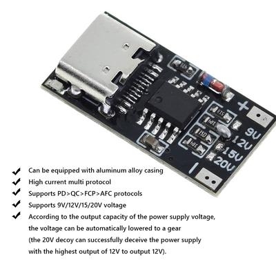 PD/QC/AFC Typ-C Power Schnelle Ladung Modul 9V 12V 15V 20V Schnelle Lade Spannung Protokoll trigger Bord PD3.0/2,0 PPS/QC4 + FCP AFC