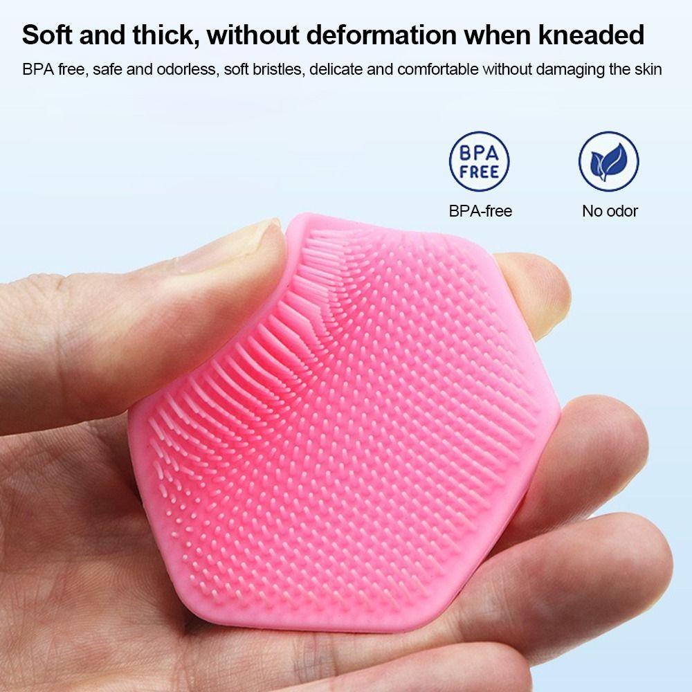 Mini Facial Cleaning Brush Silicone Manual Face Exfoliator Exfoliating Brush Facial Care