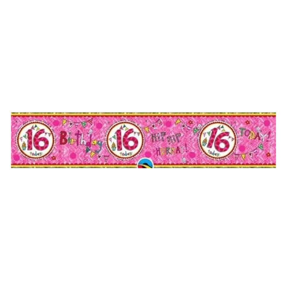 Rachel Ellen 16th Foil Happy Birthday Banner
