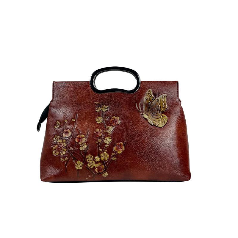 Chinese Literary Artistic National Style Women's Handbag for Cheongsam 2024 New Retro Embroidery Embossing Small Square Clutches Bag Ladies Dinner Bag