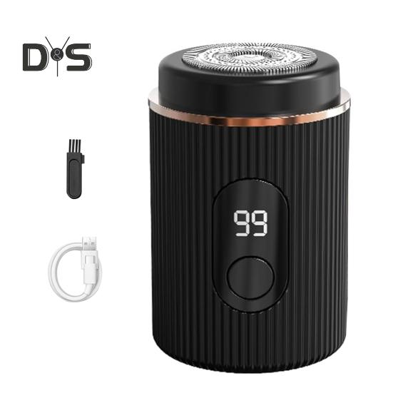 

Мини-электробритва с чистящей щеточкой, цифровым дисплеем, USB-перезаряжаемая, водонепроницаемая, для влажного и сухого бритья, портативная, для путешествий, бритва для мужчин, триммер для бороды и волос чёрный