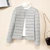 Autumn and Winter Light Down Jacket Women's Round Neck V-neck Wearing White Duck Down Liner Short Large Size Slim Top Women