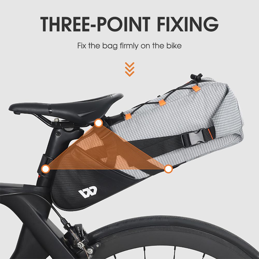 Waterproof Bike Saddle Bag 10L Bicycle Seat Bag Road Mountain Bike Tail Bag Bicycle Bag Pannier