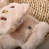 Cute bear gloves women's autumn and winter fleece thickened casual windproof cute warm plush full finger neck