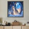 Kit Pittura ad Olio Acrilica Animali Fai da Te Senza Cornice con Numeri 40*40cm Kit Pittura Acrilica su Tela per Principianti Decorazione Murale