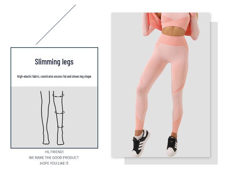 Damen High-Waist Schnelltrocknendes Yoga-Set: Langärmeliges Oberteil & Hose, ideal für Herbst/Winter-Fitness.