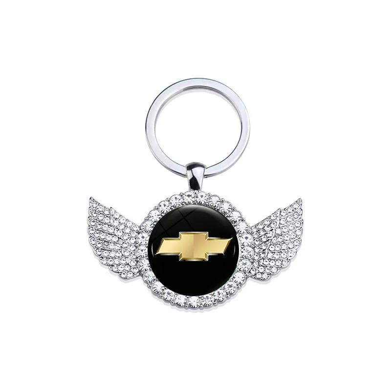 

Diamond Car Logo Key Rings Pendant Alloy KeyChain for Chevrolet Spark Aveo Captiva Matiz T250 Cruze Malibu S10 Sail Trax Tahoe