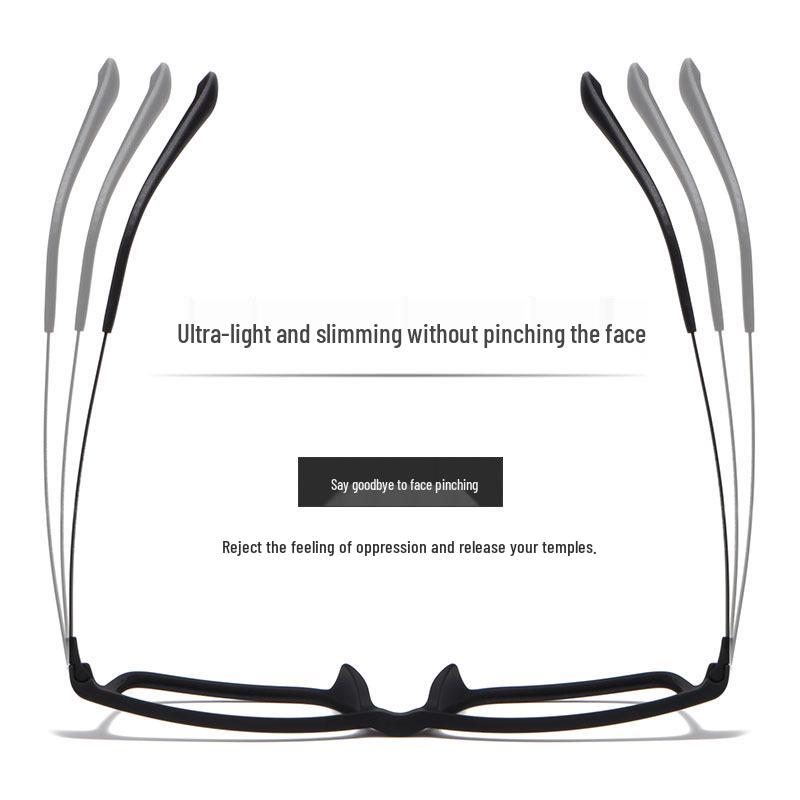 Ultra-Light TR90 Men's Fashion Glasses: Super Elastic Alloy Full Frame for Myopia