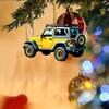 Vehicle Mirror Acrylic Ornament With Offroad Theme Car Interior Decoration Gift