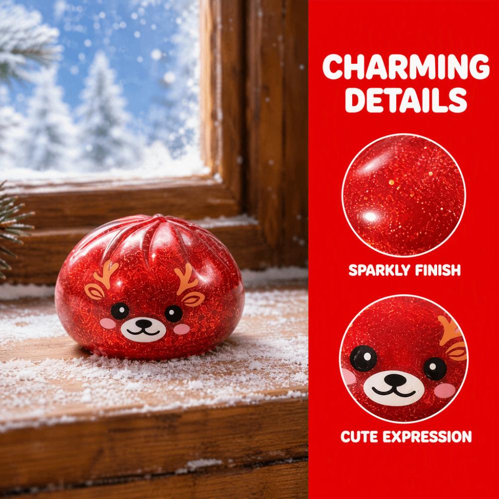 Low Rebound Squeeze Stress Balls Colorful Design Christmas Squeeze Toys Stress Relief