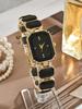 Women Square Watch Luxury Stainless Steel Water Diamond Quartz Movement Fashion Bracelet Clock Rose Gold Ladies Watches