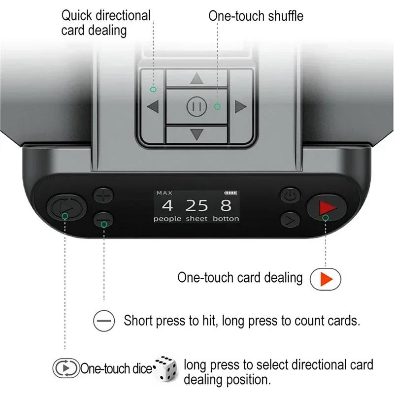 360° Rotating Automatic Card Shuffle Dealer Machine 2 In 1 Playing Cards Shuffling Dealing Tool Party Games Poker Device