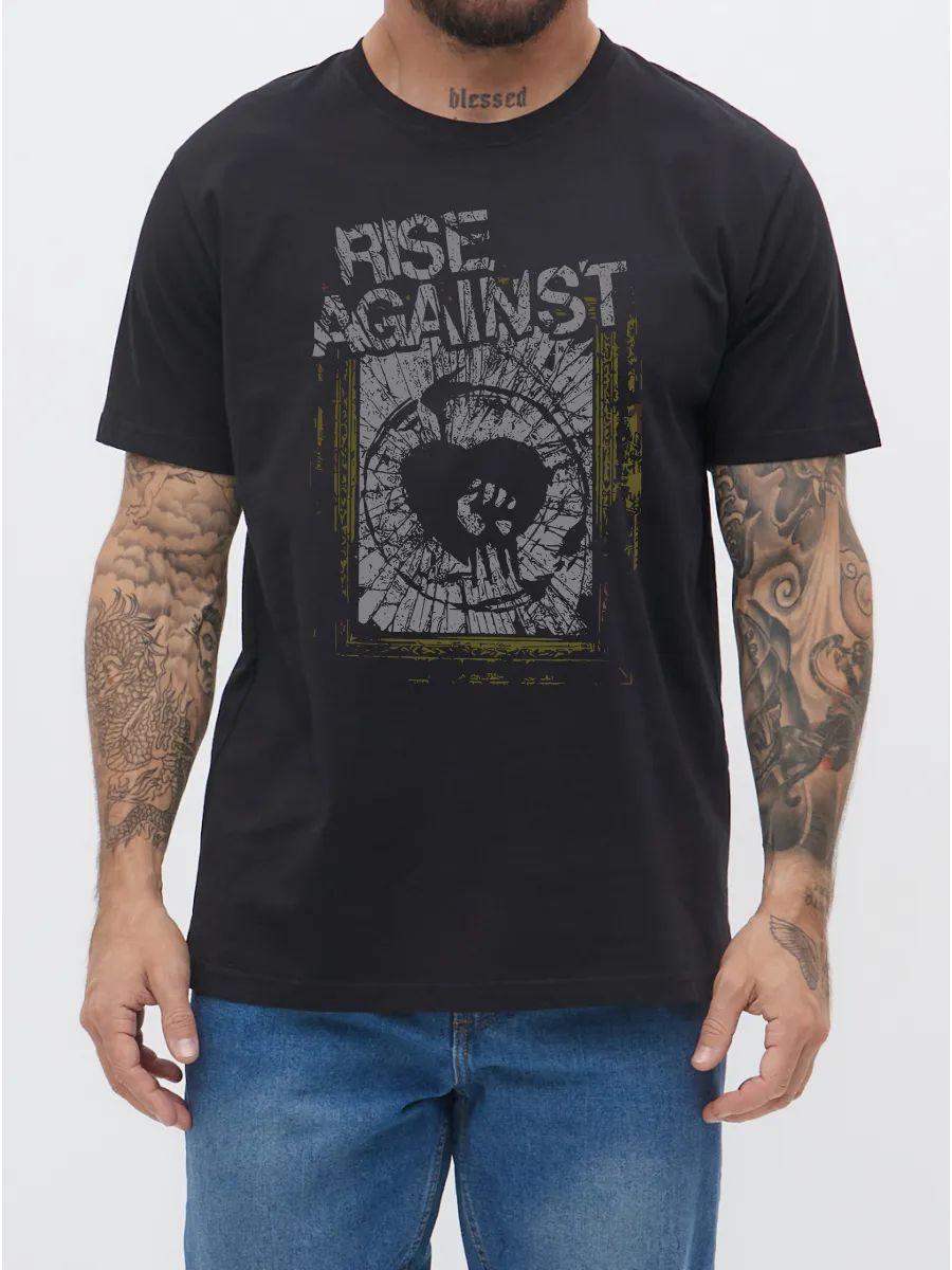 Black Rise Against punk T-shirt L