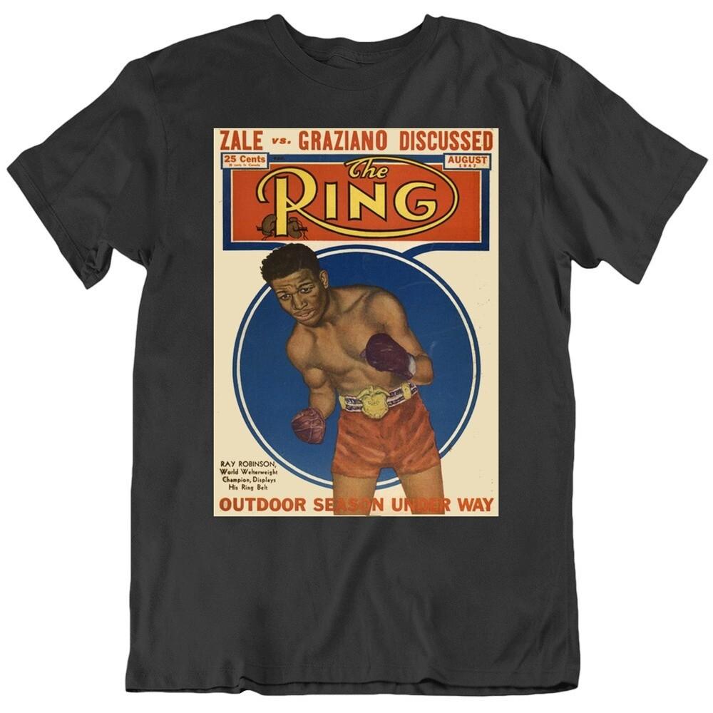 

Ring Magazine August 1947 cover Sugar Ray Robinson Boxing Fan T Shirt Unisex T-Shirt S
