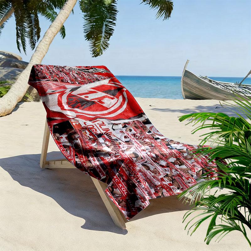 1. FC Köln Players Print Beach Towel, Large Soft Quick Dry Towel for Beach Camping Swimming