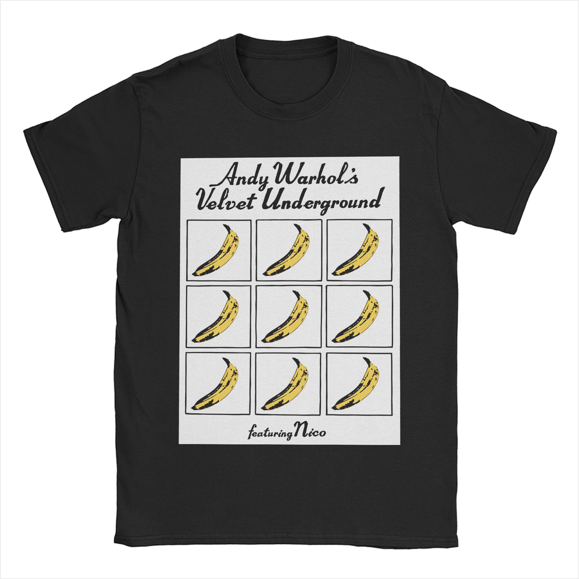

Мода Футболка The Velvet Underground Band & Nico Чоловіча з круглим вирізом, з коротким рукавом, топи, бавовняна літня футболка S чорний