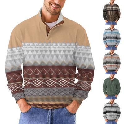 Men's Retro Casual Gradient Printed Sweatshirt