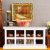 Dollhouses Furniture Bakery Cabinet Rack for 1/12 Scale Dollhouses Cake Counter Display and Scene Decoration Accessory