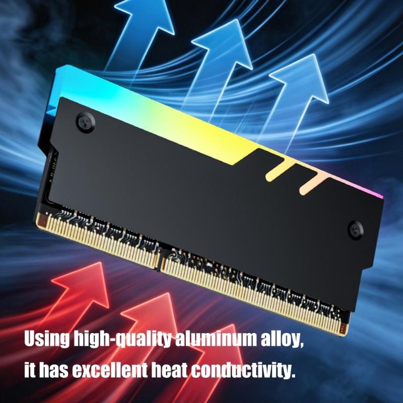 Metal Memory Heatsink With ARGB Lighting Memory Heat Spreader For DDR5 DDR4 DDR3 DDR2 Enhances Cooling Efficiency For Gaming PC And Workstation