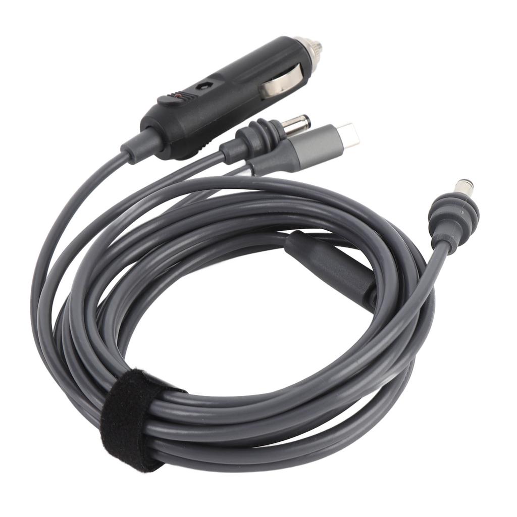 3 in 1 DC Power Cable Plug and Play 100W USB C 12-24V Car Charger DC Male Power Cord 18AWG Wire For