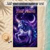 Unicorn Theme Soft Beach Towel Personalized Custom Name Text Towel Portable for Beach Pool Travel