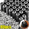 8/80Pcs Rubber Pads Floor Protectors Table Chair Furniture Leg Cover Speaker Cabinet Bottom Black Tips Absorber Non-slip Gasket